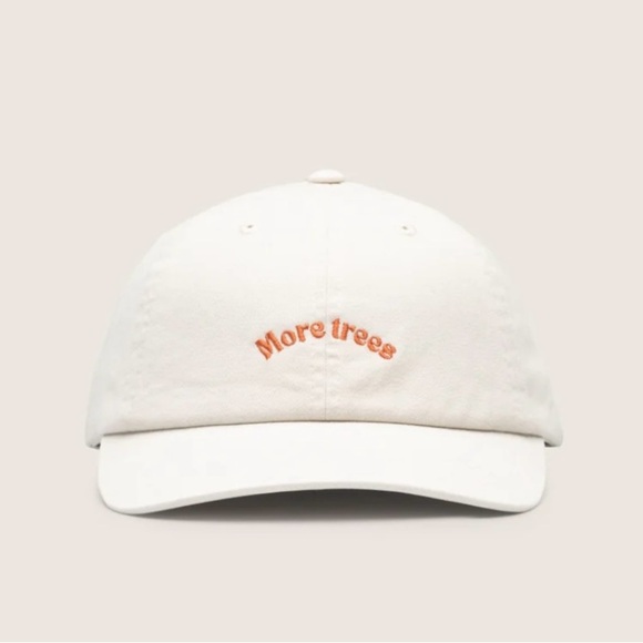 WILL + BEAR Riley Bone White Vintage Dad 
White Cap with 'More Trees' Embroidery - Picture 4 of 9